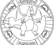 Coloriage Portrait Mandala Charizard
