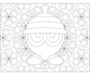 Coloriage Seedot mandala pokemon