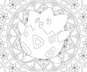 Coloriage Togepi mandala