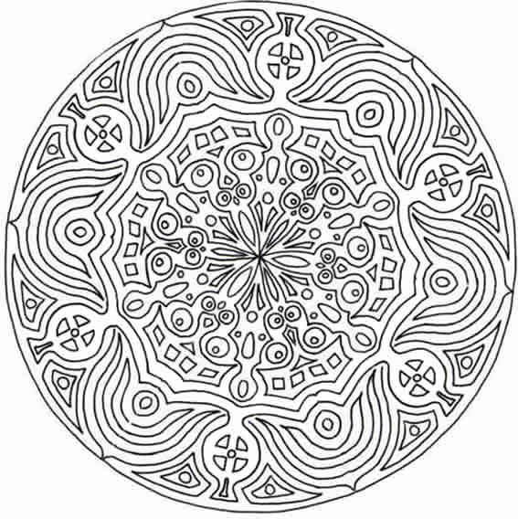 Coloriage Mandala pour grands en couleur dessin gratuit à ...