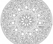 Coloriage Adulte Mandala Soleil