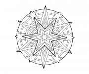 Coloriage et dessins gratuit Étoile mandala à imprimer