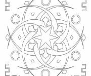Coloriage et dessins gratuit Mandala étoile pour Adulte à imprimer