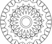 Coloriage et dessins gratuit Mandala pour enfant facile à imprimer