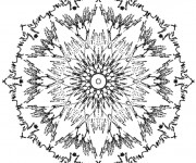 Coloriage et dessins gratuit Mandala Rayons de Soleil à imprimer