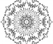 Coloriage et dessins gratuit Mandala Rayons de Soleil à imprimer