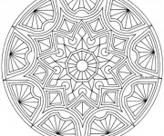 Coloriage Mandala Soleil à colorier