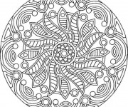 Coloriage Mandala Soleil difficile