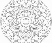 Coloriage Mandala Soleil difficile en ligne