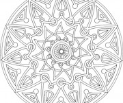 Coloriage Mandala Soleil magique à télécharger