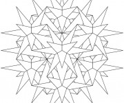 Coloriage et dessins gratuit Mandala tridimensionnel à imprimer