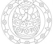 Coloriage &OElig;uf de P&acirc;ques avec &oelig;uf en mandala