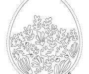 Coloriage &OElig;uf de P&acirc;ques manda en matisse