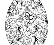 Coloriage &OElig;uf de P&acirc;ques mandala