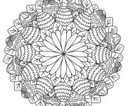 Coloriage Des beaux &oelig;ufs de P&acirc;ques en mandala