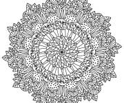 Coloriage Des lapins se cachent dans les feuilles pour mandala P&acirc;ques