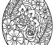 Coloriage Joli &oelig;uf de P&acirc;ques mandala artistique
