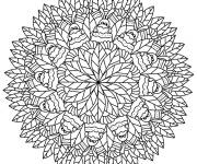Coloriage Mandala de P&acirc;ques magique pour les grands