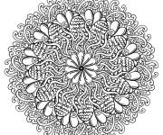 Coloriage Mandala de P&acirc;ques tr&egrave;s difficile