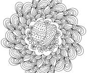 Coloriage Mandala P&acirc;ques zentangle