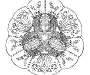 Coloriage Mod&egrave;le mandala P&acirc;ques imprimable adulte
