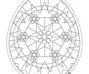 Coloriage Oeuf de P&acirc;ques mandala pour d&eacute;coupage