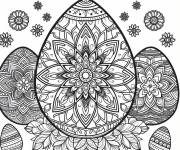 Coloriage P&acirc;ques mandala en ligne