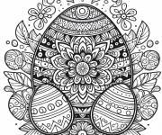 Coloriage P&acirc;ques mandala en ligne gs