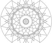 Coloriage P&acirc;ques Mandala maternelle