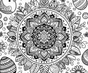 Coloriage Signe de P&acirc;ques en forme de mandala