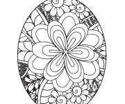 Coloriage Superbe d&eacute;coration sur &oelig;uf de P&acirc;ques mandala