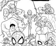 Coloriage Affiche Marvel adventures