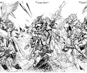 Coloriage Avengers comics h&eacute;ros de Marvel
