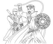Coloriage Aventures de l&rsquo;univers cin&eacute;matographique Marvel