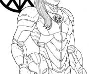 Coloriage Belle femme de Marvel