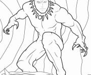 Coloriage Black Panther stylis&eacute;
