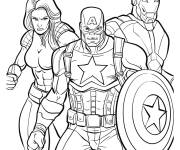 Coloriage Black widow, Iron Man et Flash de Marvel