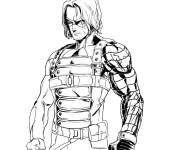 Coloriage Bucky Barnes de Marvel