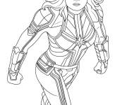 Coloriage Capitaine Marvel gratuit