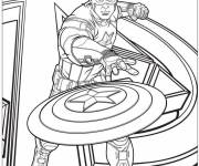 Coloriage Captain America Avengers imprimable
