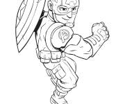 Coloriage Captain America de comics Marvel