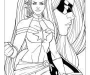 Coloriage Captain Marvel pour filles