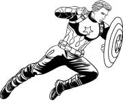 Coloriage Captaine America sans masque Marvel