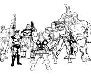 Coloriage Cherchez votre super-h&eacute;ros de Marvel favoris