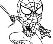 Coloriage Chibi Spider Man de Marvel