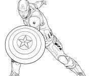 Coloriage Combattant en uniforme de Marvel
