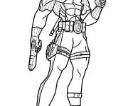 Coloriage Dead Pool stylis&eacute; de l&rsquo;univers Marvel