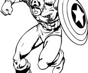 Coloriage Dessin de Captain America