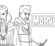 Coloriage Docteur Strange et Tony Stark de Marvel