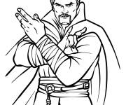 Coloriage Doctor Strange master de magie et membre de Marvel Avengers